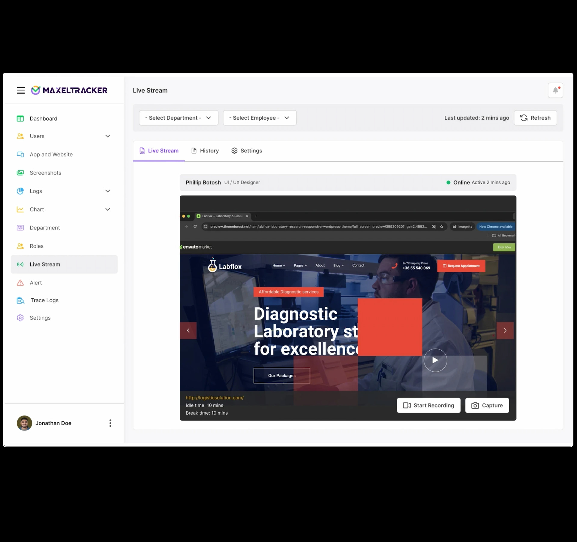 Screen monitoring software