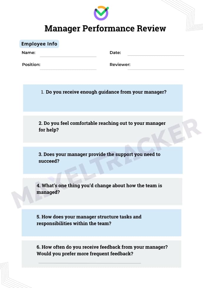 Manager Performance Review Template