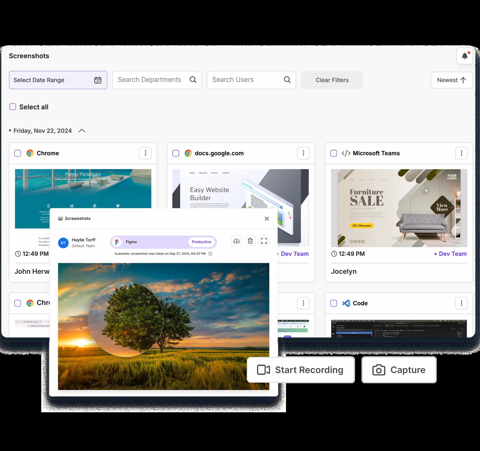 Time Tracker With Screenshots